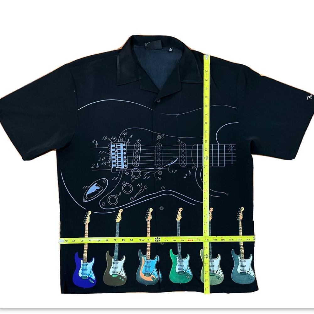 Vintage Fender The Collection By Da Vinci Mens Hawaiian Shirt Guitars